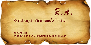 Rettegi Annamária névjegykártya