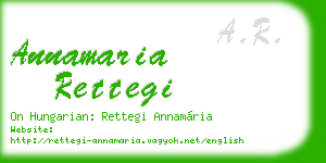 annamaria rettegi business card